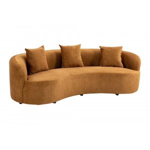 ATELIER modern bársony kanapé - 228cm - mustársárga