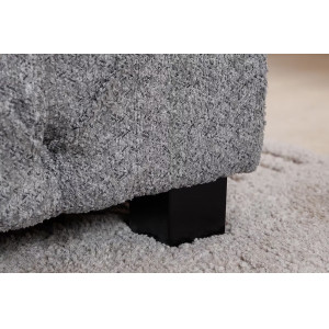 PARIS CHESTERFIELD bouclé franciaágy - 180×200cm - szürke