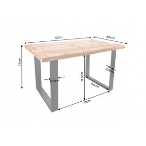 IRON CRAFT tömör mangófa étkezőasztal - 120/140cm