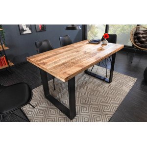 IRON CRAFT tömör mangófa étkezőasztal - 120/140cm Étkezőasztalok