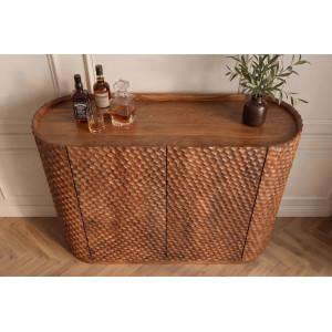 ADLON tömör mangófa bárszekrény - 138cm