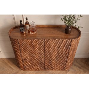 ADLON tömör mangófa bárszekrény - 138cm