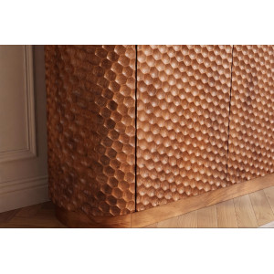ADLON tömör mangófa bárszekrény - 138cm