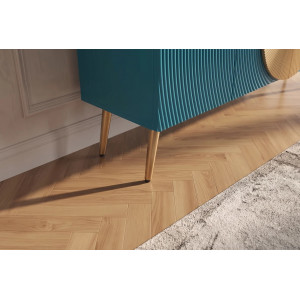 AURUM tömör mangófa komód - 177cm -  türkiz/arany