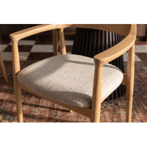 FORMA modern mangófa étkezőszék - beige/natúr