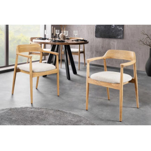 FORMA modern mangófa étkezőszék - beige/natúr INVICTA