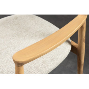 FORMA modern mangófa étkezőszék - beige/natúr