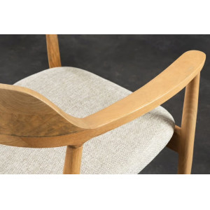 FORMA modern mangófa étkezőszék - beige/natúr