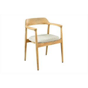 FORMA modern mangófa étkezőszék - beige/natúr
