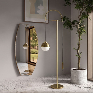 LUMERA prémium állólámpa – 188 cm -  fehér/arany