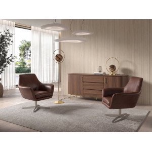 ORLENA prémium mintázott üveggömbös állólámpa – 165 cm -  barna/arany