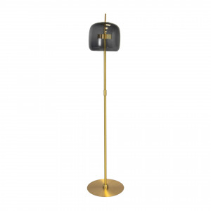 VELENA prémium füstüveg LED állólámpa – 152 cm -  fekete/arany