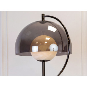 LORCA prémium alabástrom gömbös LED állólámpa füstüveggel – 165 cm
