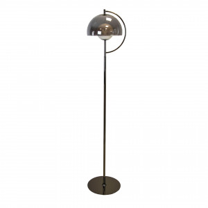 LORCA prémium alabástrom gömbös LED állólámpa füstüveggel – 165 cm
