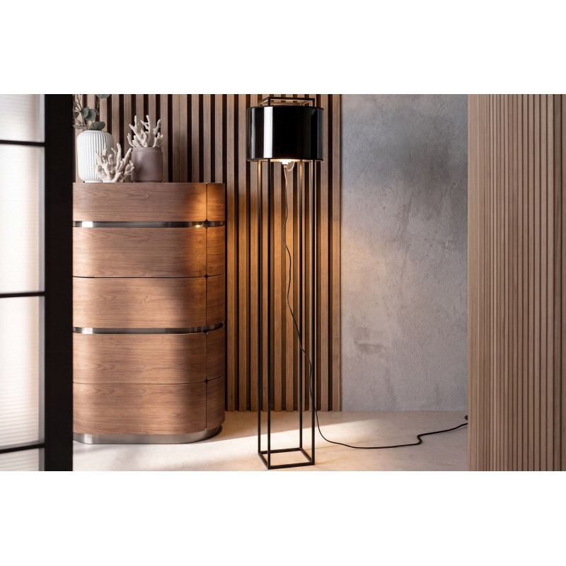 SANTILLANA prémium állólámpa - 150 cm - fekete/arany