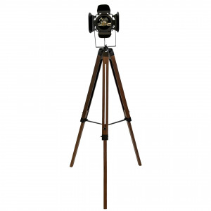 TARAZONA prémium reflektor állólámpa – 101–145 cm - dió/fekete