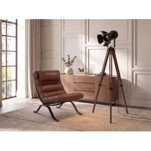 TARAZONA prémium reflektor állólámpa – 101–145 cm - dió/fekete