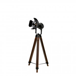 TARAZONA prémium reflektor állólámpa – 101–145 cm - dió/fekete
