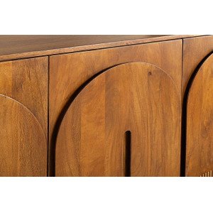 ARCADIA tömör mangófa komód ívelt fronttal - 159cm