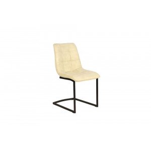 MIAMI modern szánkótalpas étkezőszék - antik beige/fekete