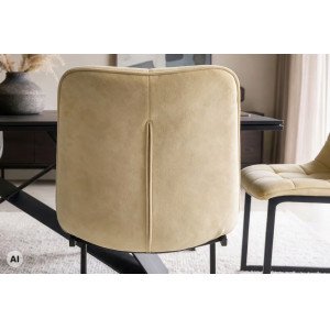 MIAMI modern szánkótalpas étkezőszék - antik beige/fekete