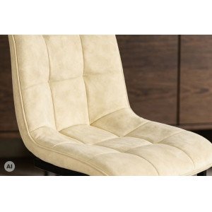 MIAMI modern szánkótalpas étkezőszék - antik beige/fekete