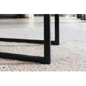 MIAMI modern szánkótalpas étkezőszék - antik beige/fekete