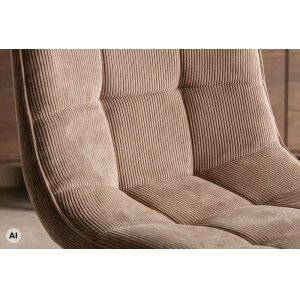 MIAMI modern szánkótalpas étkezőszék - taupe/fekete