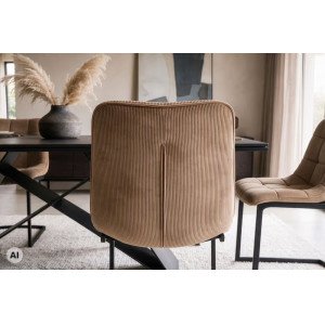 MIAMI modern szánkótalpas étkezőszék - taupe/fekete