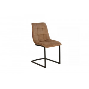 MIAMI modern szánkótalpas étkezőszék - beige/fekete