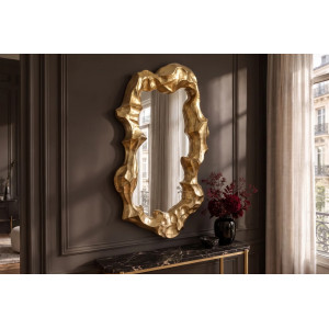 VENETIA modern aszimmetrikus fali tükör - 151cm - arany