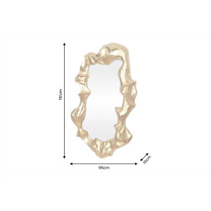 VENETIA modern aszimmetrikus fali tükör - 151cm - arany