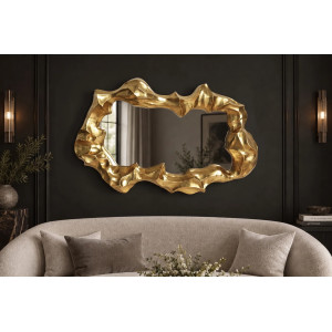 VENETIA modern aszimmetrikus fali tükör - 151cm - arany