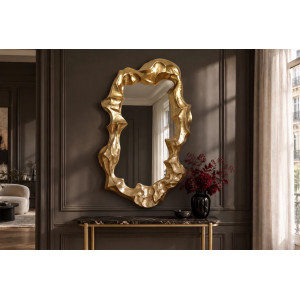 VENETIA modern aszimmetrikus fali tükör - 151cm - arany