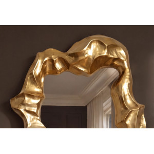 VENETIA modern aszimmetrikus fali tükör - 151cm - arany