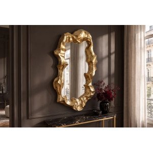 VENETIA modern aszimmetrikus fali tükör - 151cm - arany