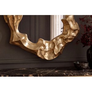 VENETIA modern aszimmetrikus fali tükör - 151cm - arany