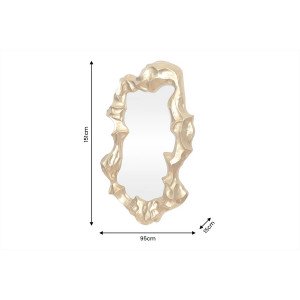 VENETIA modern aszimmetrikus fali tükör - 151cm - arany