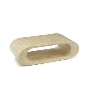 RAVELLO természetes kő dohányzóasztal – 120 cm - beige