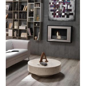MANTOVA kerek természetes kő dohányzóasztal – 85 cm - beige