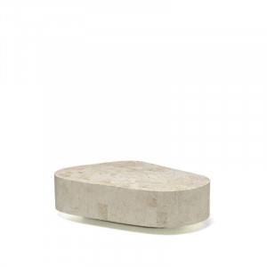 CIVITA természetes kő dohányzóasztal – 100 cm - beige