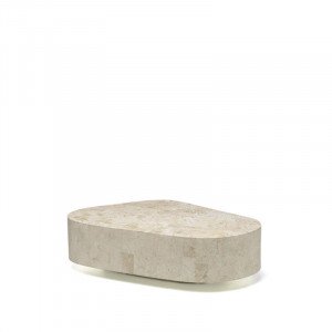 CIVITA természetes kő dohányzóasztal – 100 cm - beige