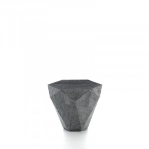 DIAMANTE természetes kő lerakóasztal – 60 cm - szürke
