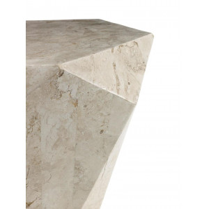 DIAMANTE természetes kő lerakóasztal – 60 cm - beige