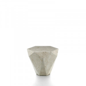 DIAMANTE természetes kő lerakóasztal – 60 cm - beige