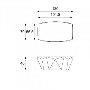DIAMANTE természetes kő dohányzóasztal – 120 cm - szürke