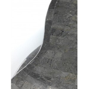 MODICA természetes kő dohányzóasztal – 123 cm - szürke