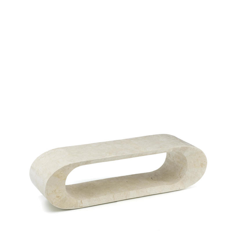 LUCCA természetes kő TV-szekrény – 130 cm - beige