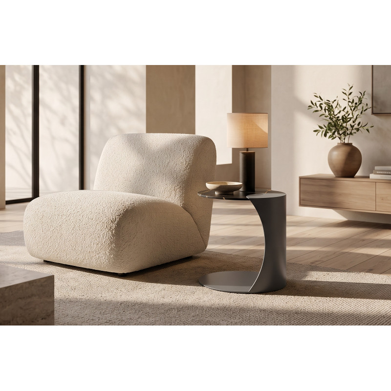 ASTI design kerámia lerakóasztal – 40 cm - fekete