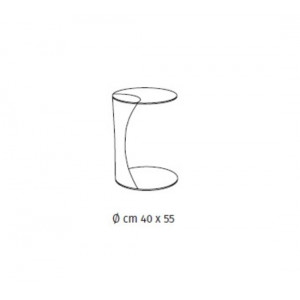 ASTI design kerámia lerakóasztal – 40 cm - fekete